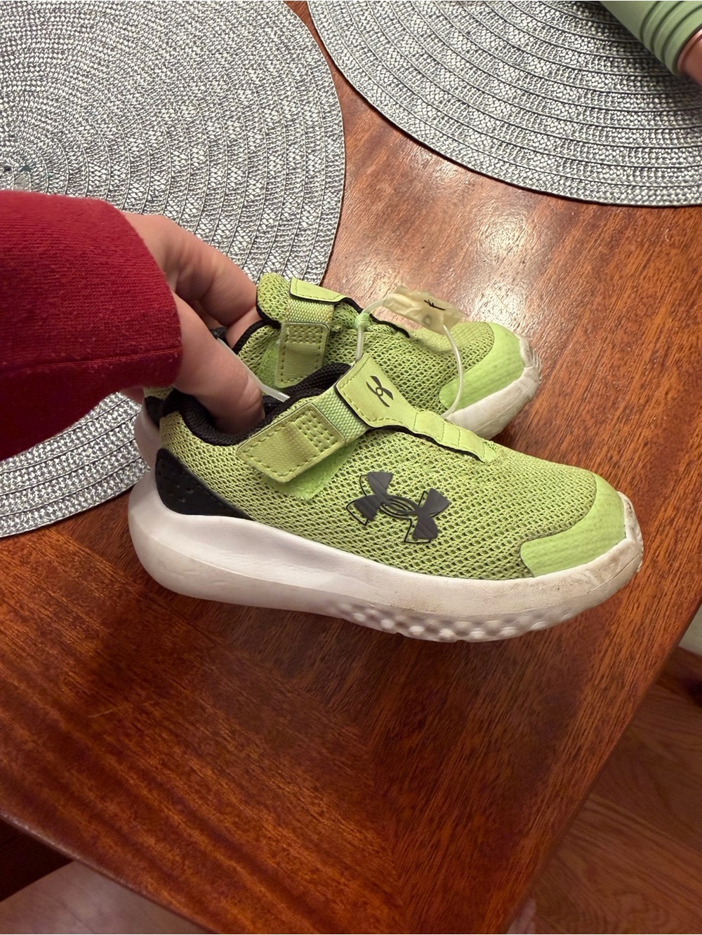 Under Armour Infant Lime Green Slip-On Athletic Shoes